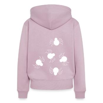 Halloween Kostüm Halloween T-shirt Spinne schwarz - Frauen Premium Bio Zip Hoodie - Altrosa - Hinten - Julia (174cm)
