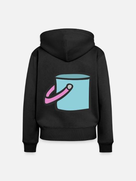 Eimer Haushalt Geschenk - Frauen Premium Bio Zip Hoodie - Schwarz