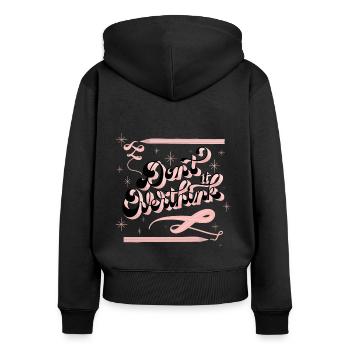 Don't think too much - Women's Premium Organic Zip Hoodie - black - Back - Julia (174cm)