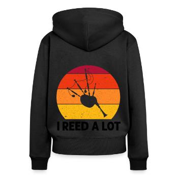 Bagpipes for pipers and Scots - Women's Premium Organic Zip Hoodie - black - Back - Julia (174cm)