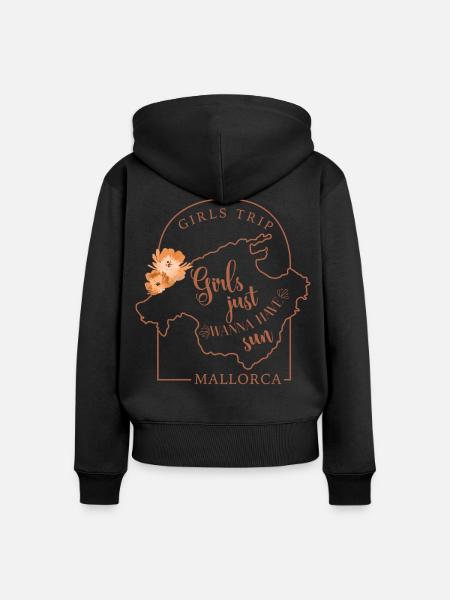 Mallorca Frauentour - Frauen Premium Bio Zip Hoodie - Schwarz