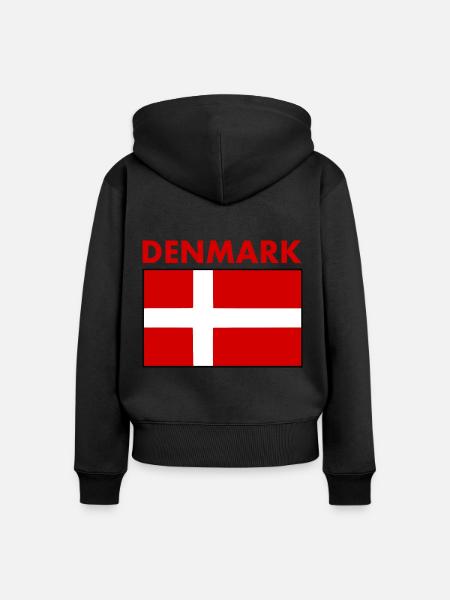 Dänemark - Frauen Premium Bio Zip Hoodie - Schwarz