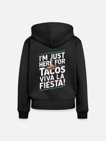 Viva la Fiesta - Frauen Premium Bio Zip Hoodie - Schwarz