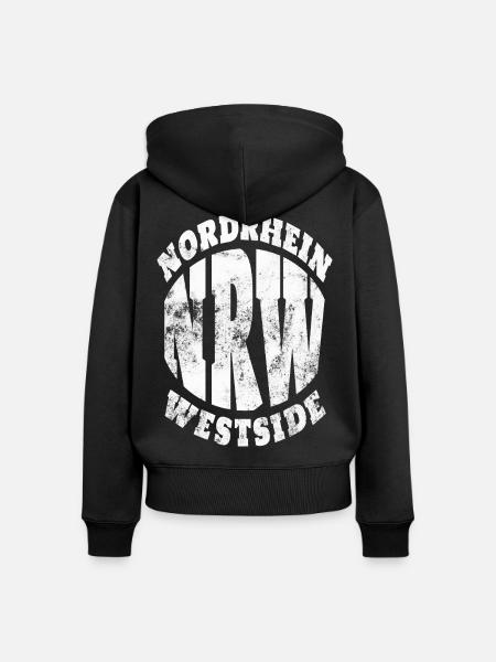 Nordrhein Westside – Represent NRW - Frauen Premium Bio Zip Hoodie - Schwarz