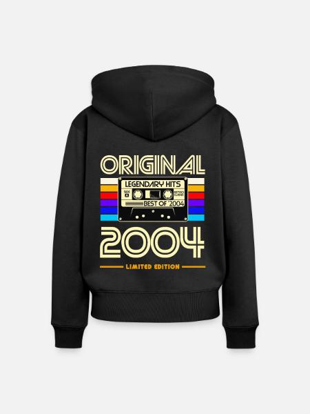 Originale limitierte Ausgabe 2004 - Frauen Premium Bio Zip Hoodie - Schwarz