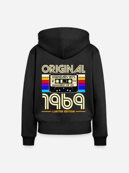 Original 1969 Limited Edition - Frauen Premium Bio Zip Hoodie - Schwarz