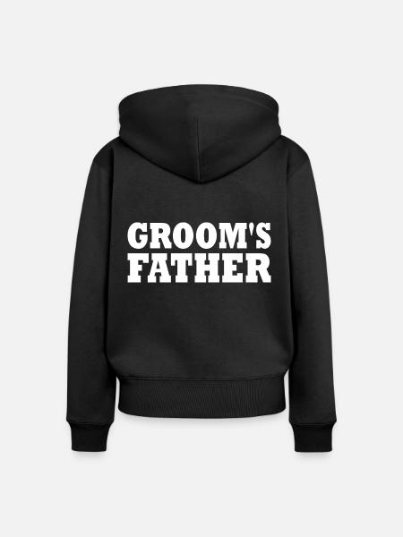 Grooms father - Frauen Premium Bio Zip Hoodie - Schwarz