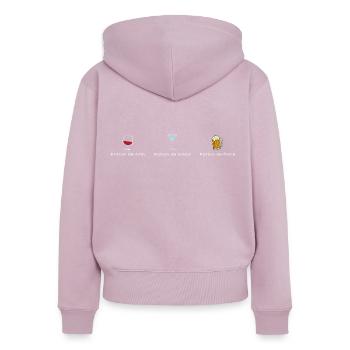 Les 3 meilleures potions - Sweat à capuche zippé Premium bio Femme - rose poudré - Dos - Julia (174cm)