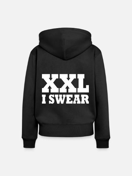 XXL - Frauen Premium Bio Zip Hoodie - Schwarz