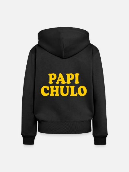 Papi chulo - Frauen Premium Bio Zip Hoodie - Schwarz