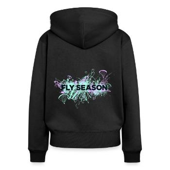 Fly Season Paragliding - Women's Premium Organic Zip Hoodie - black - Back - Julia (174cm)