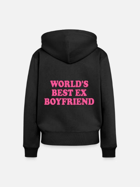 world's best ex boyfriend - Frauen Premium Bio Zip Hoodie - Schwarz