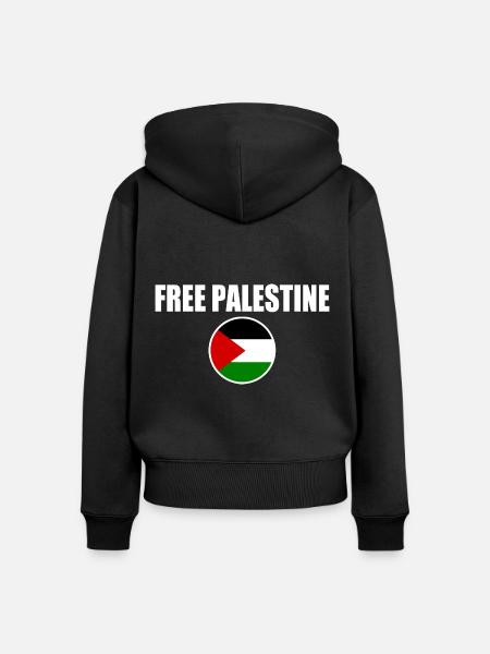 Free palestine - Frauen Premium Bio Zip Hoodie - Schwarz