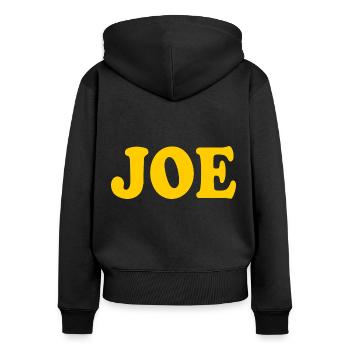 Joe - Sweat à capuche zippé Premium bio Femme - noir - Dos - Julia (174cm)