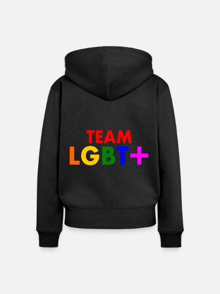Lgbt - Frauen Premium Bio Zip Hoodie - Schwarz