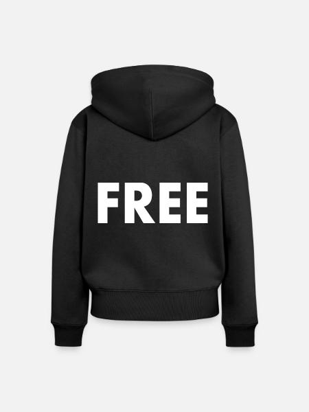 Free - Frauen Premium Bio Zip Hoodie - Schwarz