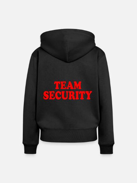 Team security - Frauen Premium Bio Zip Hoodie - Schwarz