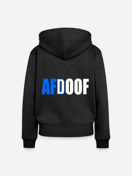Afd doof afdoof - Frauen Premium Bio Zip Hoodie - Schwarz
