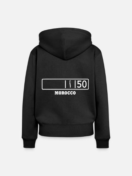 Nador kennzeichen ا 50 - Frauen Premium Bio Zip Hoodie - Schwarz