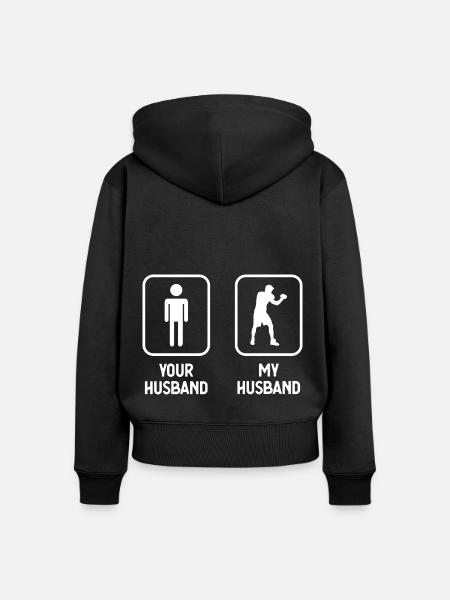 Dein Ehemann Mein Ehemann - Boxen - - Frauen Premium Bio Zip Hoodie - Schwarz