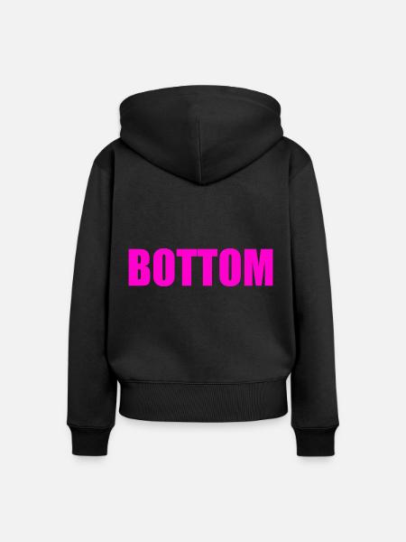 Bottom - Frauen Premium Bio Zip Hoodie - Schwarz