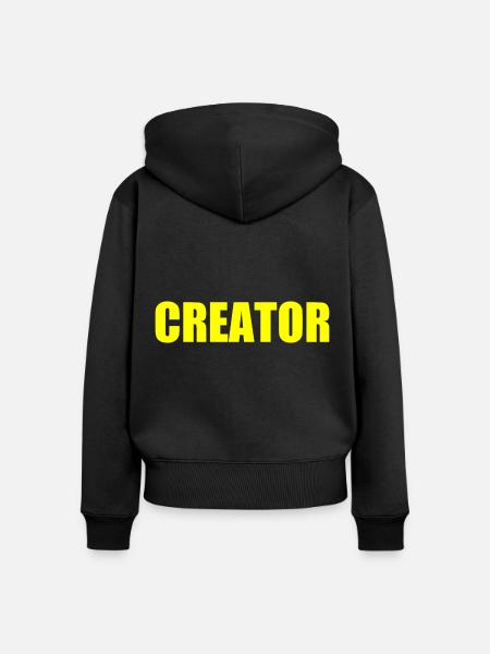 Creator - Frauen Premium Bio Zip Hoodie - Schwarz