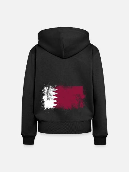 Katar - Frauen Premium Bio Zip Hoodie - Schwarz