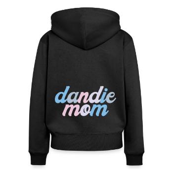 Dandie Dinmont Terrier Maman Maman Maman maîtresse pour elle - Sweat à capuche zippé Premium bio Femme - noir - Dos - Julia (174cm)