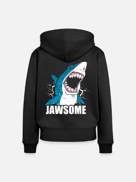 Hai Haifisch - Frauen Premium Bio Zip Hoodie - Schwarz