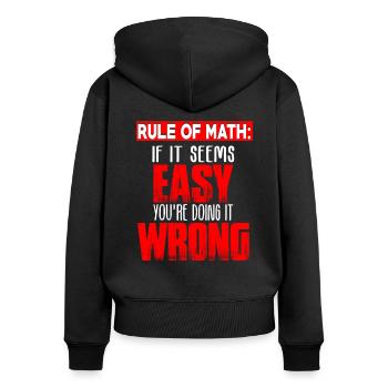 Mathematik Mathematiker - Frauen Premium Bio Zip Hoodie - Schwarz - Hinten - Julia (174cm)