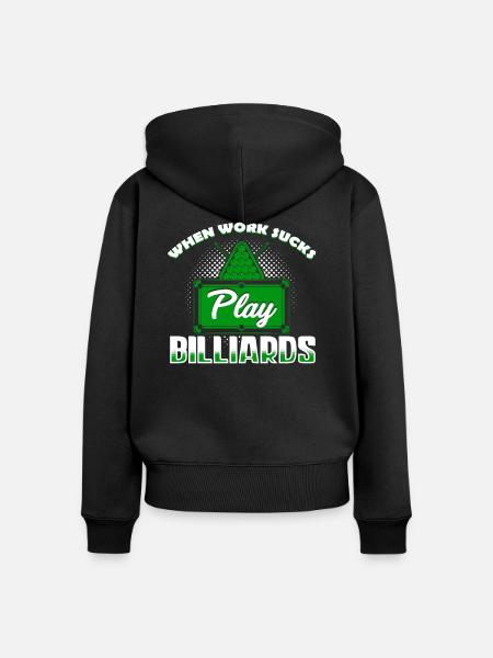 Snooker Billard - Frauen Premium Bio Zip Hoodie - Schwarz