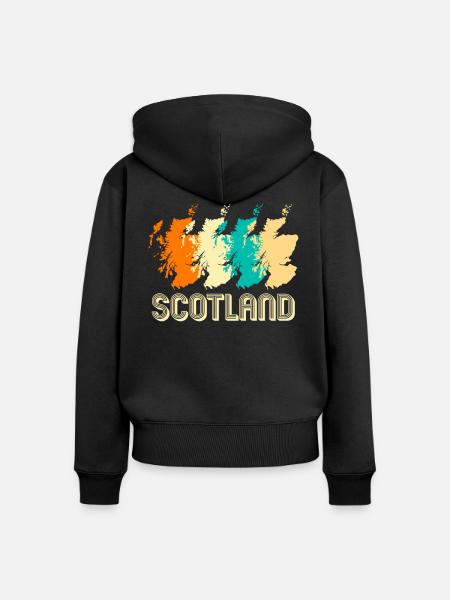 Schottland - Frauen Premium Bio Zip Hoodie - Schwarz