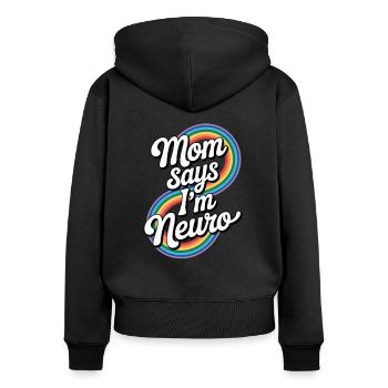 Neurodivers - Women's Premium Organic Zip Hoodie - black - Back - Julia (174cm)
