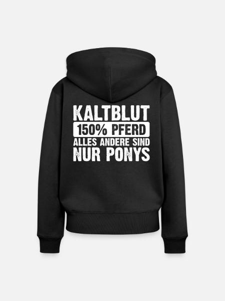 Kaltblut Pferde Geschenke - Frauen Premium Bio Zip Hoodie - Schwarz