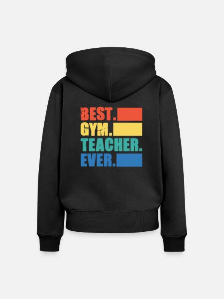 Fitnesstrainer - Frauen Premium Bio Zip Hoodie - Schwarz