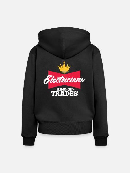 Elektriker - Frauen Premium Bio Zip Hoodie - Schwarz