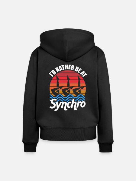 Synchronschwimmen - Frauen Premium Bio Zip Hoodie - Schwarz