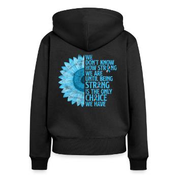 Diabetes - Women's Premium Organic Zip Hoodie - black - Back - Julia (174cm)