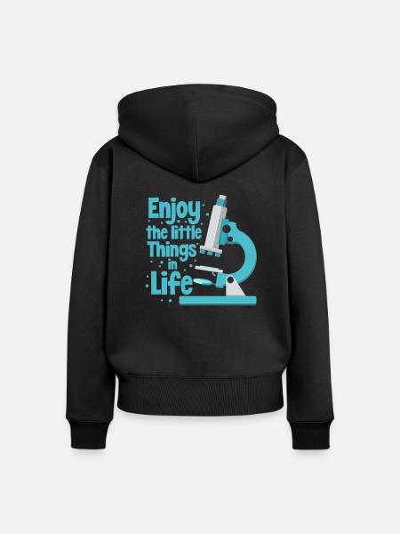 Biologie - Frauen Premium Bio Zip Hoodie - Schwarz