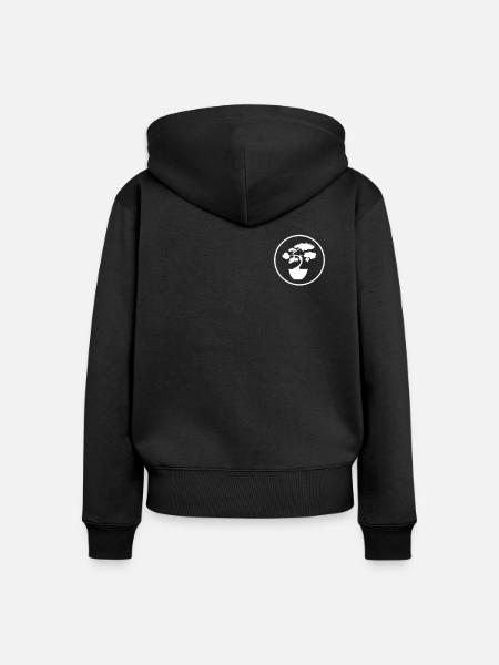 Bonsai - Frauen Premium Bio Zip Hoodie - Schwarz