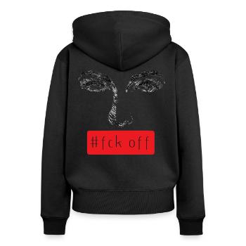 Eyes Augen Fck off Fuck off sexy Girl 2reborn - Frauen Premium Bio Zip Hoodie - Schwarz - Hinten - Julia (174cm)