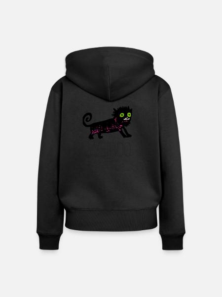 Seltsam - Frauen Premium Bio Zip Hoodie - Schwarz