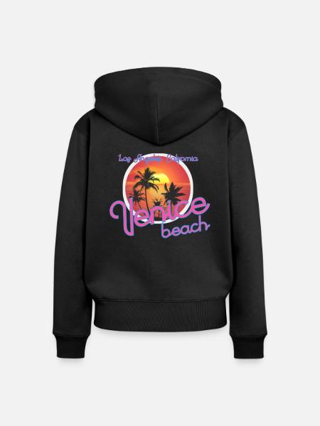 Venedig - Frauen Premium Bio Zip Hoodie - Schwarz