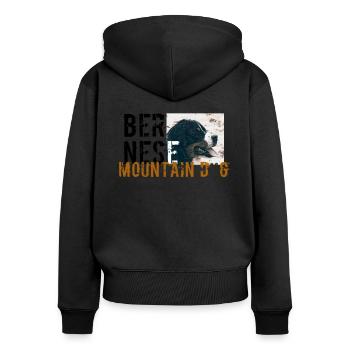 Bernese Mountaindog - Women's Premium Organic Zip Hoodie - black - Back - Julia (174cm)