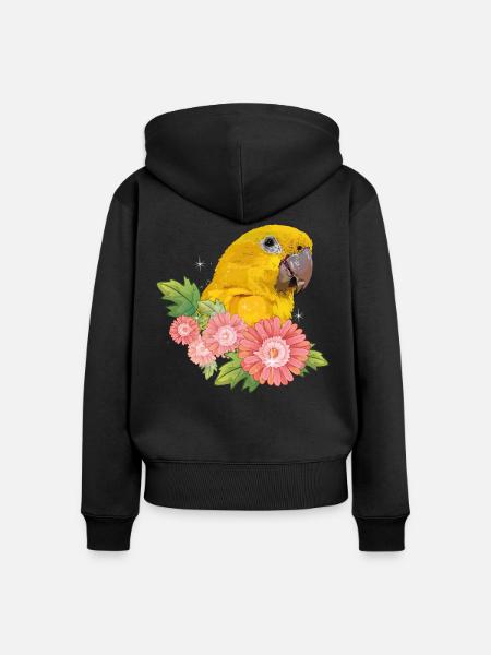 Guaruba Guarouba - Frauen Premium Bio Zip Hoodie - Schwarz