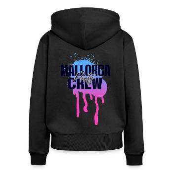 Mallorca Party Crew - Sweat à capuche zippé Premium bio Femme - noir - Dos - Julia (174cm)