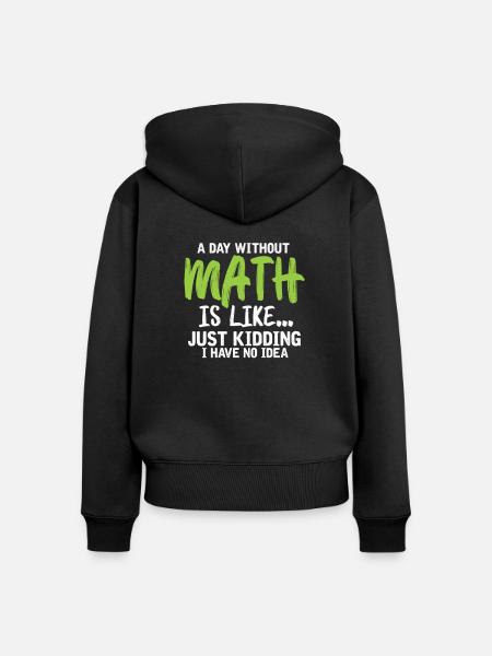 Mathe - Frauen Premium Bio Zip Hoodie - Schwarz