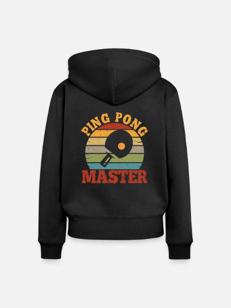 Pingpong - Frauen Premium Bio Zip Hoodie - Schwarz