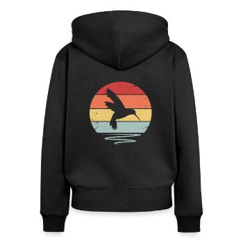 humming-bird - Women's Premium Organic Zip Hoodie - black - Back - Julia (174cm)