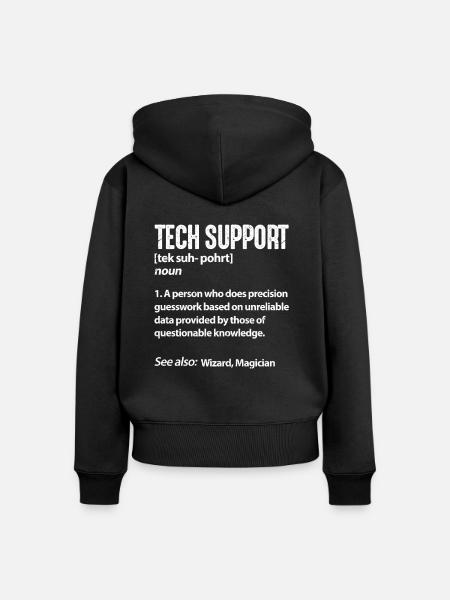 Technischer Support - Frauen Premium Bio Zip Hoodie - Schwarz